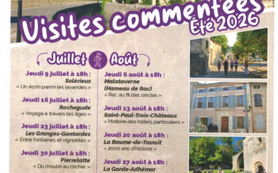 VISITES COMMENTEES ORGANISEES PAR L&rsquo;OFFICE DU TOURISME