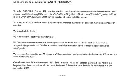 77.26 ARRETE DE STATIONNEMENT 20.09.26